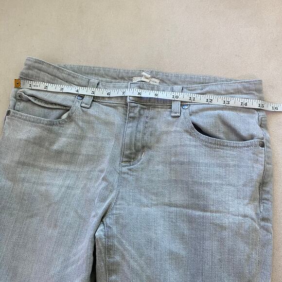 Eileen Fisher Organic Cotton Gray Stonewashed Jeans Size 2 EUC Mid Rise Straight - Picture 9 of 9